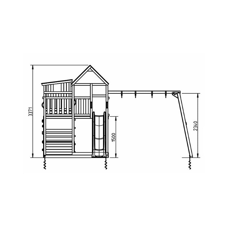 Parque Infantil Masgames Palazzo Xl Con Columpio Individual._3