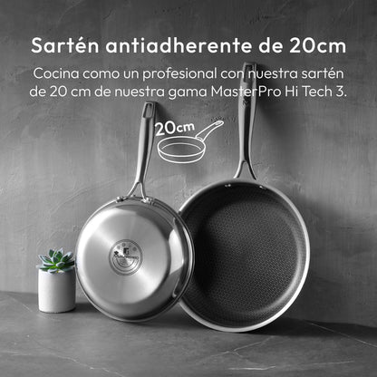 Juego De Sartén Ø24x4,7cm + Cacerola Baja Ø24x5cm En Acero Inoxidable Masterpro_1