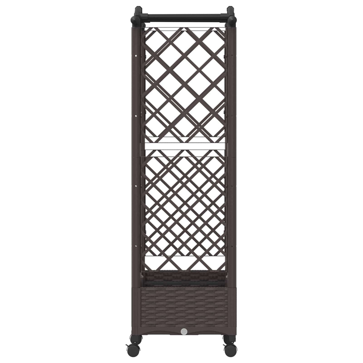 Cama Elevada Con Trellis Y Techo Marrón 124 X 40 X 129 Cm Pp_4