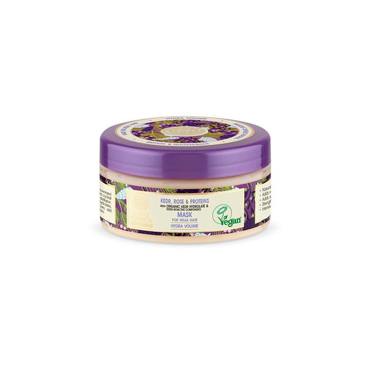 Máscara Natura Siberica Pinheiro, Rosa e Proteína para Cabelo Fraco 400 ml