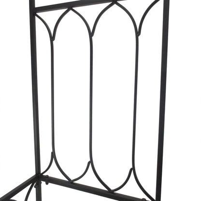 Outsunny Arco De Jardín Con Banco De Metal Para Plantas Trepadoras Rosales_4