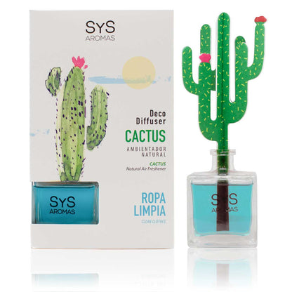 Difusor de Varillas Cactus Ropa Limpia 90 ml | Aroma Fresco y Suave | Mikado Decorativo | Sensación Limpieza_0