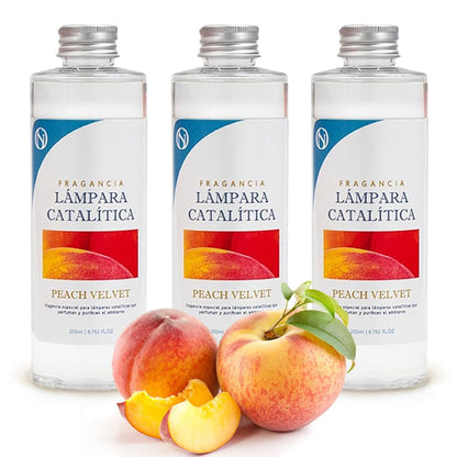 Pack 3x Fragancia Para Lámpara Catalítica 500ml: Aroma Peach Velvet - Disfruta De Tu Aroma Favorito Durante Más Tiempo_0