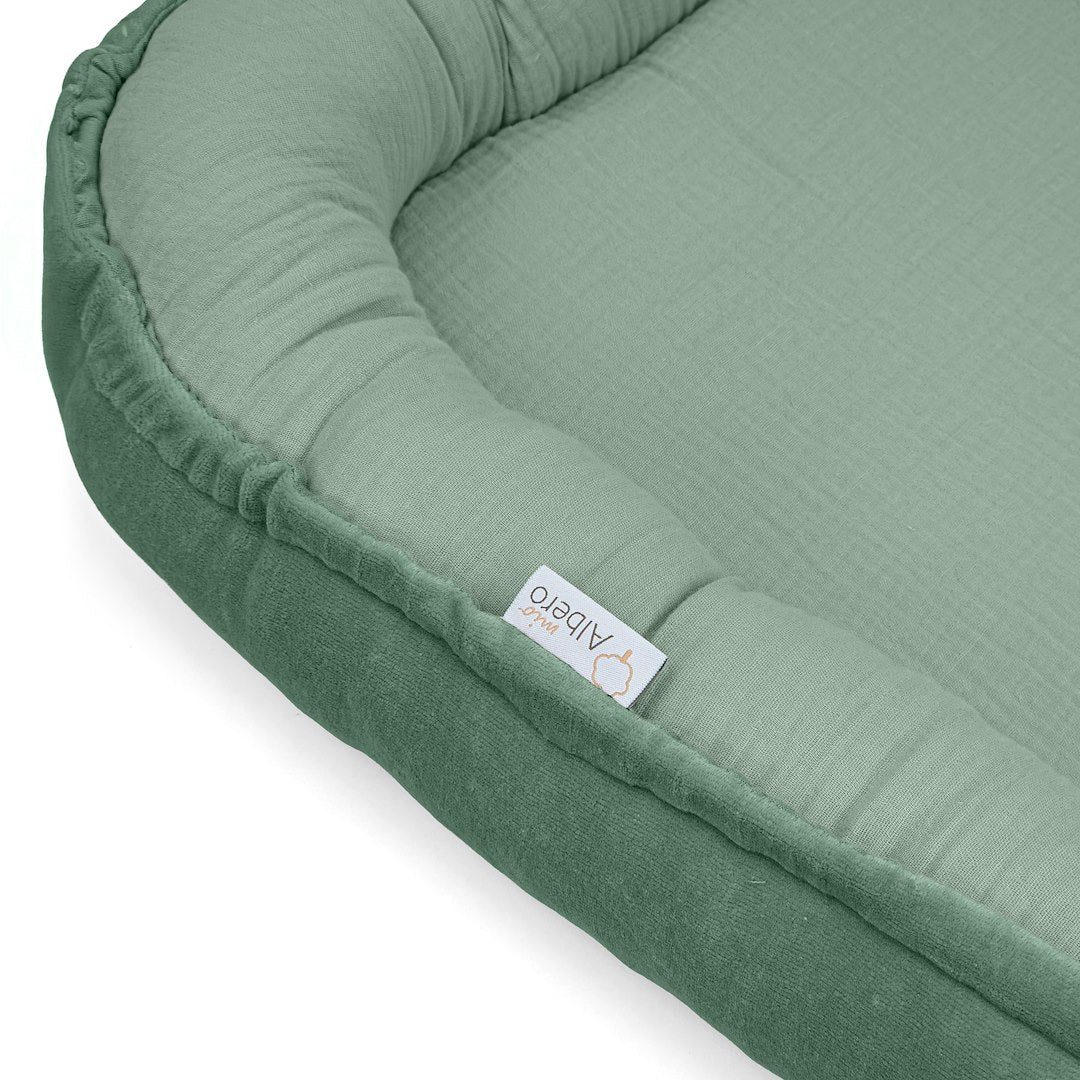 Cuna Nido Colecho Bebe Muselina Salvia_3