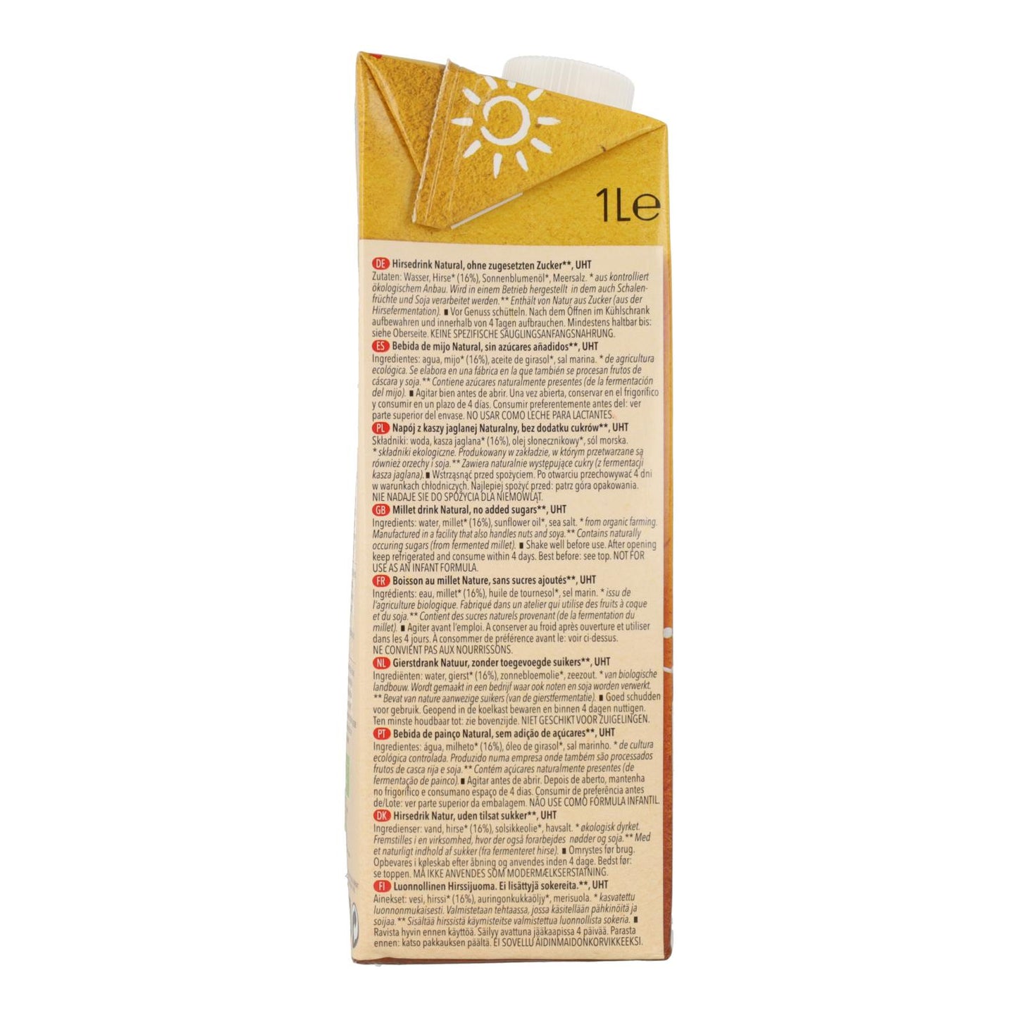 Pack 6 pcs Bebida Natumi Bio Millet 1L