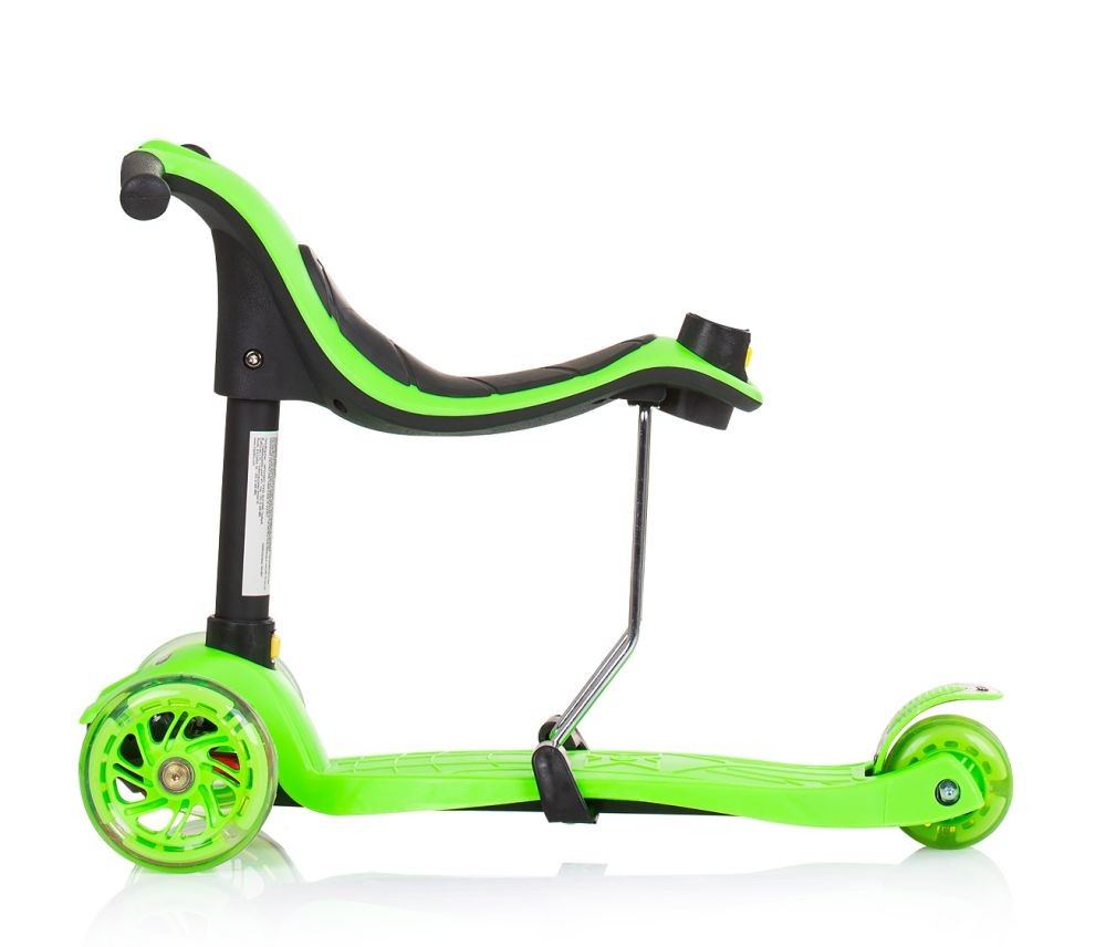 Patinete Infantil 3 En 1 Multi Plus Con Asiento Y Mango Parental Green_3