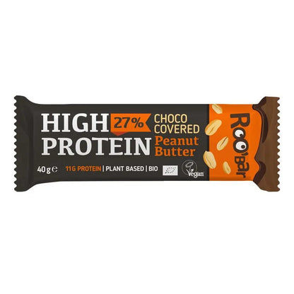 Barrita De Proteína Con Cacahuete Y Cobertura De Chocolate Roobar 40g Bio_0