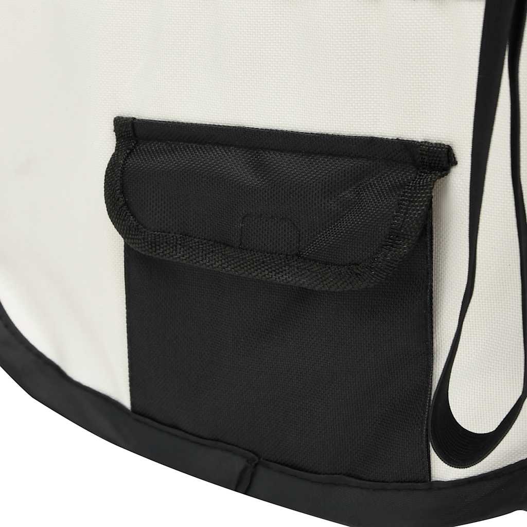 Parque De Perros Plegable Y Bolsa Transporte Negro 125x125x61cm_5