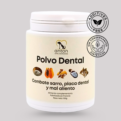 Polvo dental natural para la higiene bucal de perros y gatos – 150 g_0
