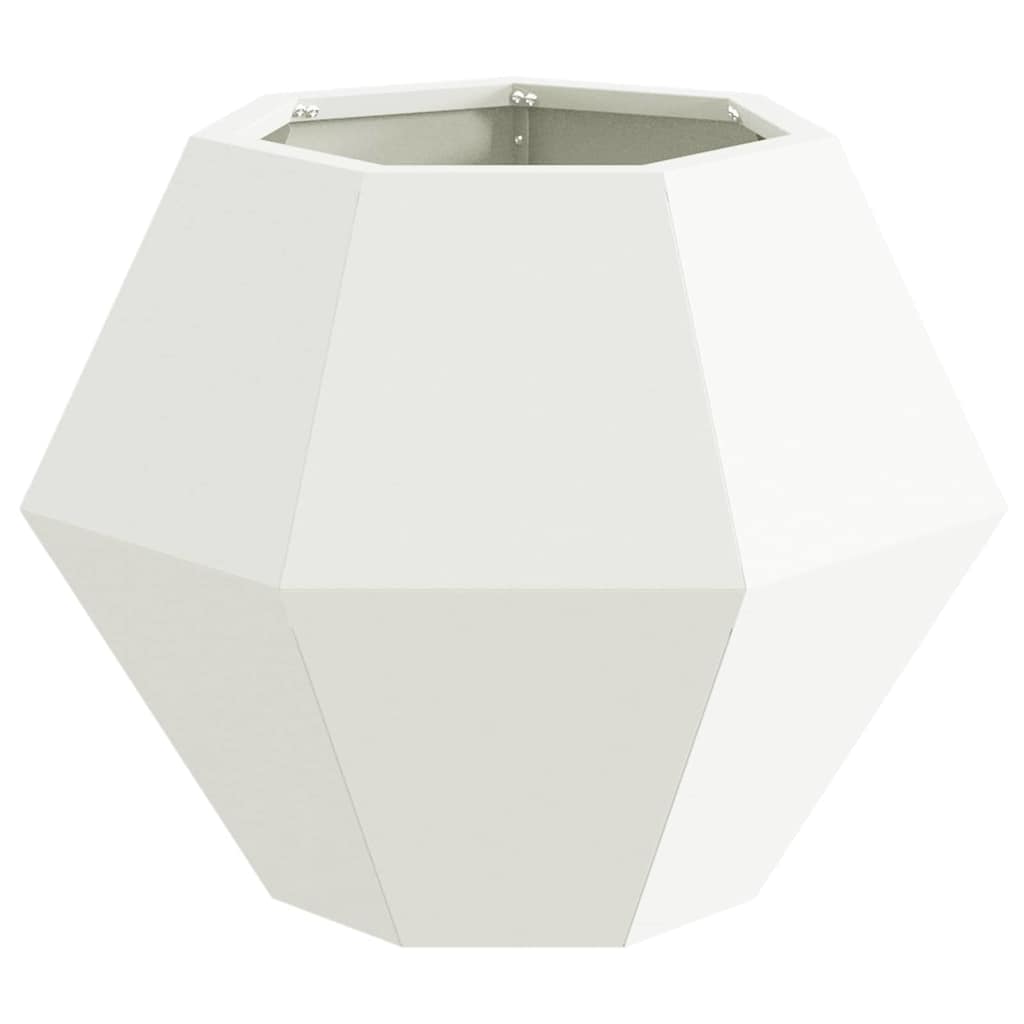 Jardinera 2 Uds. Blanco 50 X 50 X 40 Cm Acero_5