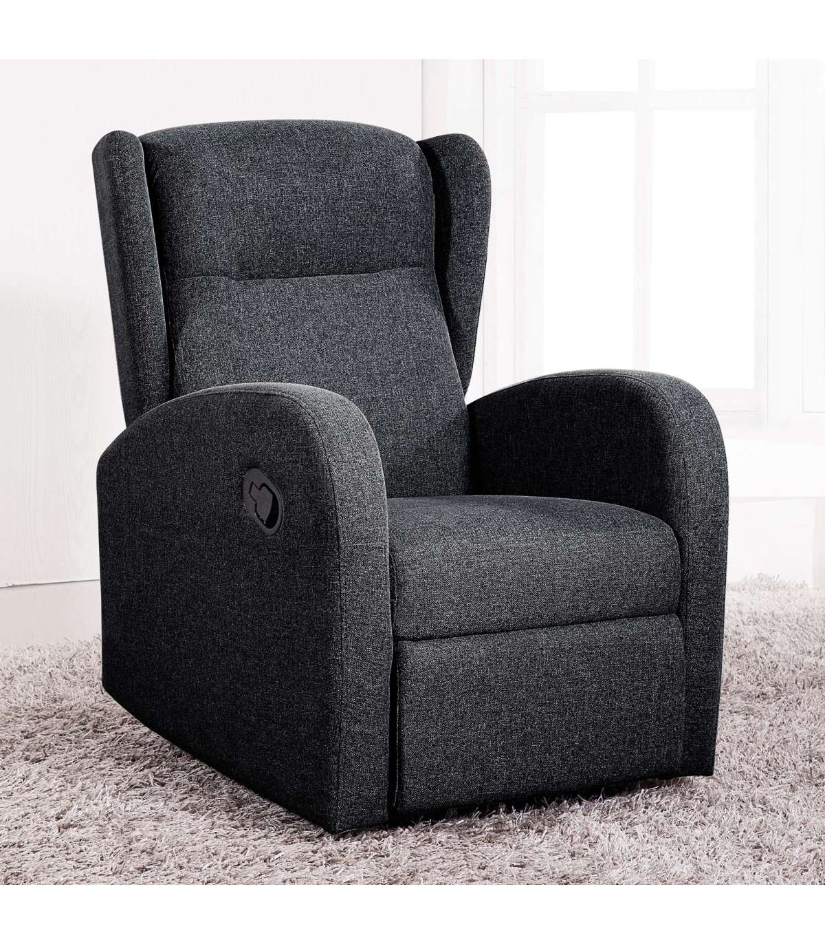 Sillon Relax Modelo Home Bali Orejero Textil Bali Gris Marengo, 97cm(alto) 70 Cm(ancho) 77 Cm(fondo)_0