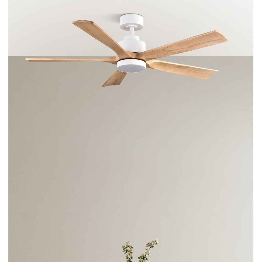 Ventilador Dc Cairo 24w 2400lm Blanco/hay 5asp 132 D 3000k,4500k,6000k,remoto+tempor+memori_1