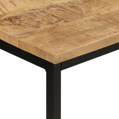 Mesa Consola Madera Maciza Mango Rugosa Y Hierro 110x30x75 Cm_2