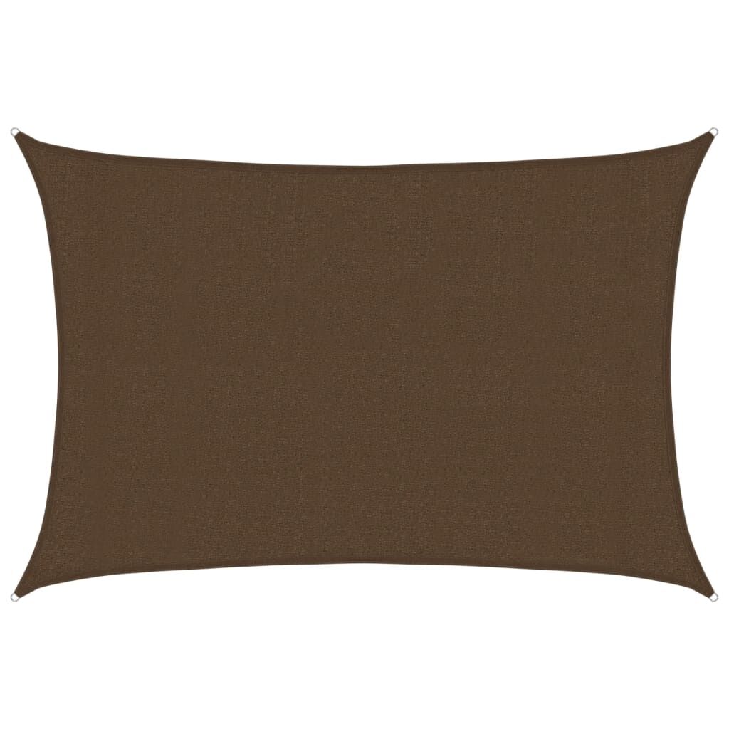 Vidaxl Toldo De Vela Hdpe Marrón 160 G/m² 3x4 M_0