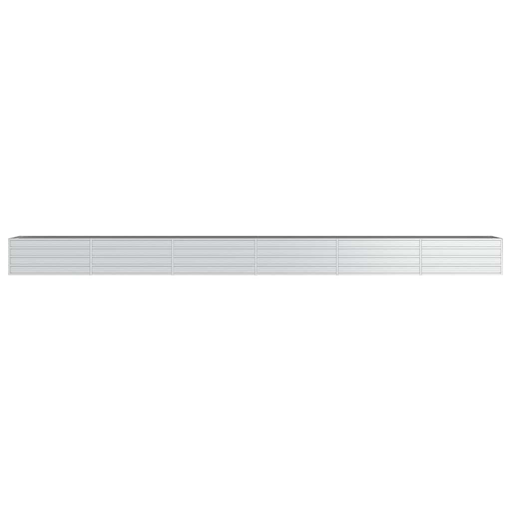Arriate De Acero Galvanizado Plateado 600x80x45 Cm_3