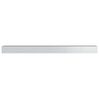 Arriate De Acero Galvanizado Plateado 600x80x45 Cm_3