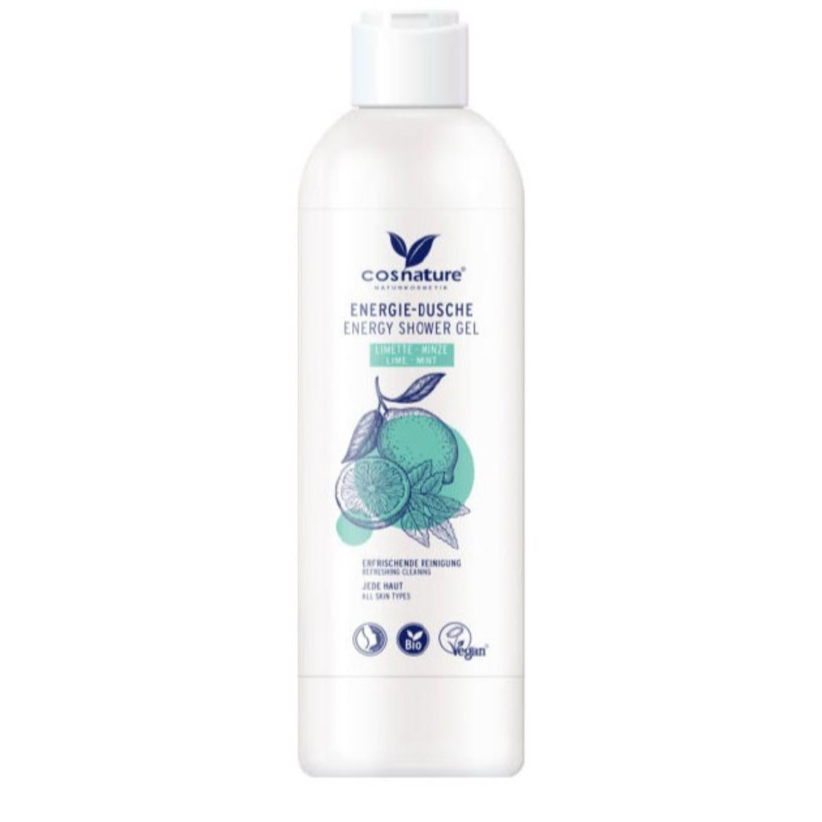 Gel de banho energético Cosnature BIO menta e lima 250 ml