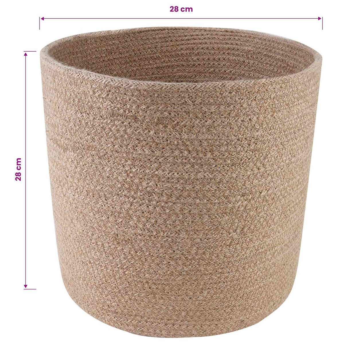 Set De Macetas De Planta 2 Uds. Natural Ø 28 X 28 Cm_5