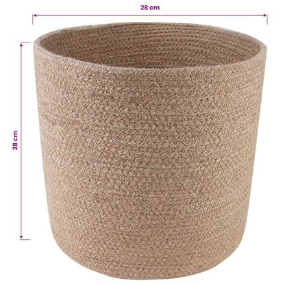 Set De Macetas De Planta 2 Uds. Natural Ø 28 X 28 Cm_5