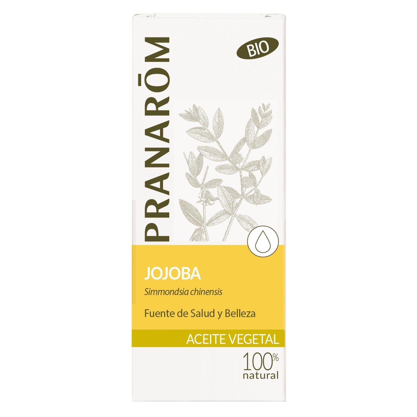 Óleo Vegetal de Jojoba Biológico, Pranaróm 50 ml