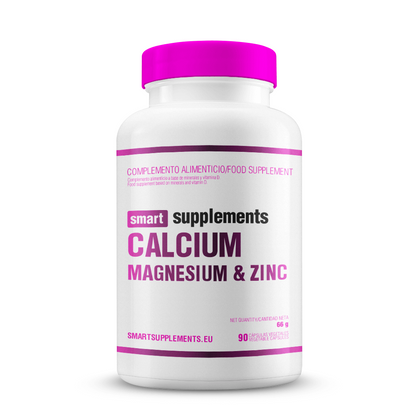Calcio Magnesio Y Zinc - 90 Cápsulas Vegetales - Minerales - Smart Supplements_0