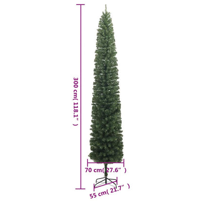 Vidaxl Árbol De Navidad Estrecho Con 300 Led Y Bolas 300 Cm_2