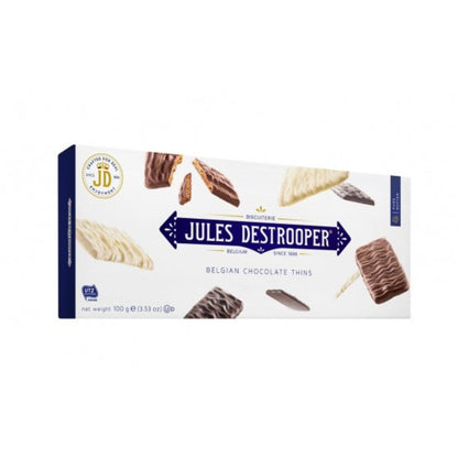 Bolachas triplas de chocolate cobertas com chocolate Jules Destrooper 100g