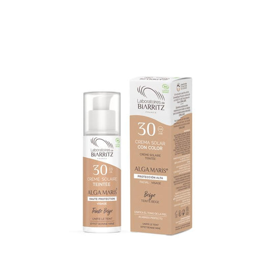 Creme Protetor Solar Facial Bege FPS30 Alga Maris 50 ml