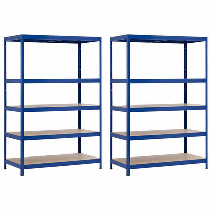 Pack 2 Estanterías Modulares Con 5 Baldas Ajustables 180x120x60cm O91_0