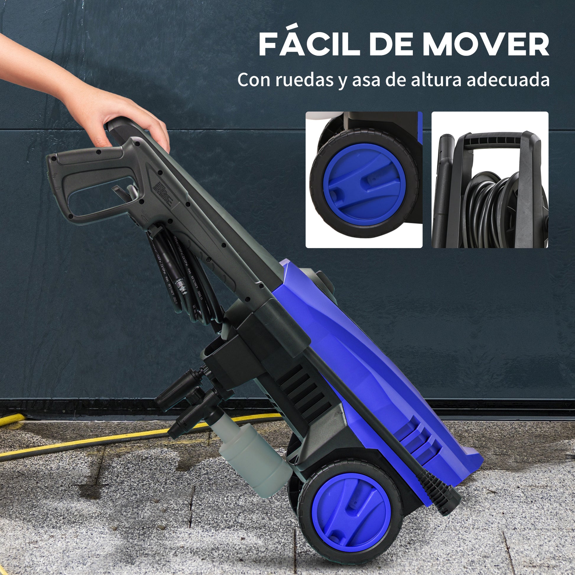 Durhand Hidrolimpiadora 1800w Caudal 510l/h Bomba De Aluminio Presión De 150 Bar_3