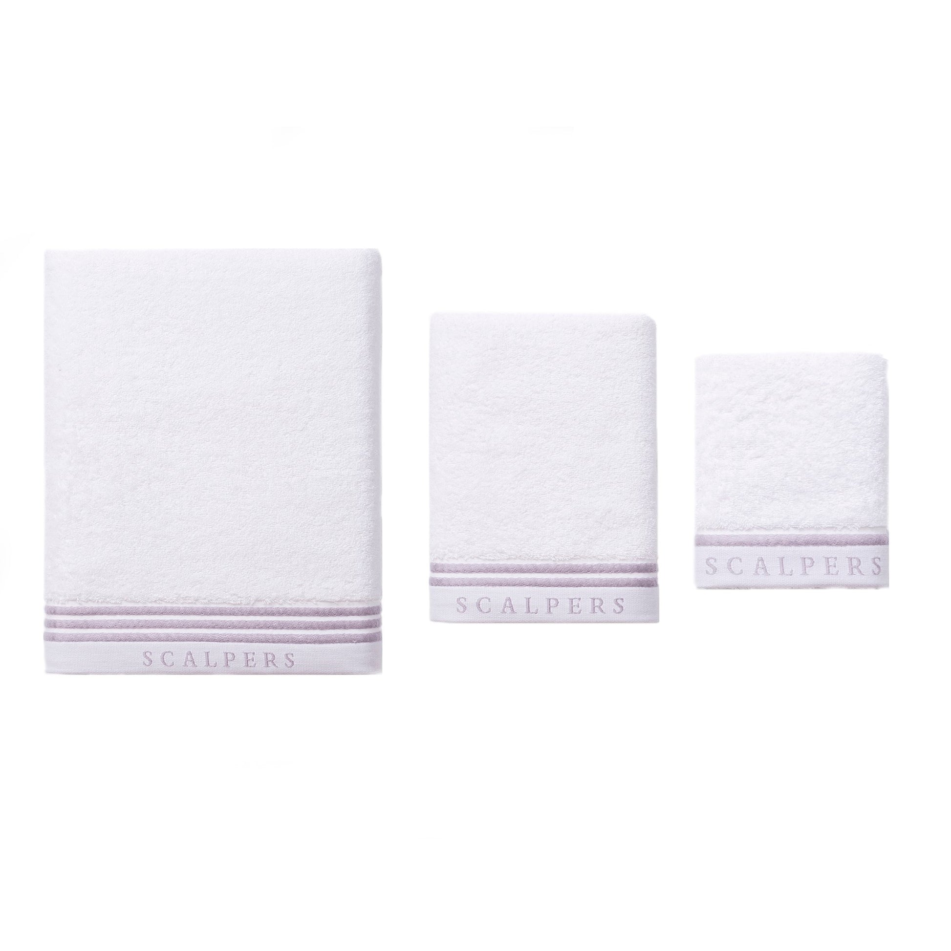 Juego De 3 Toallas Blancas (tocador 30x50cm, Manos 50x100cm Y Baño 90x150cm) Scalpers Home_0