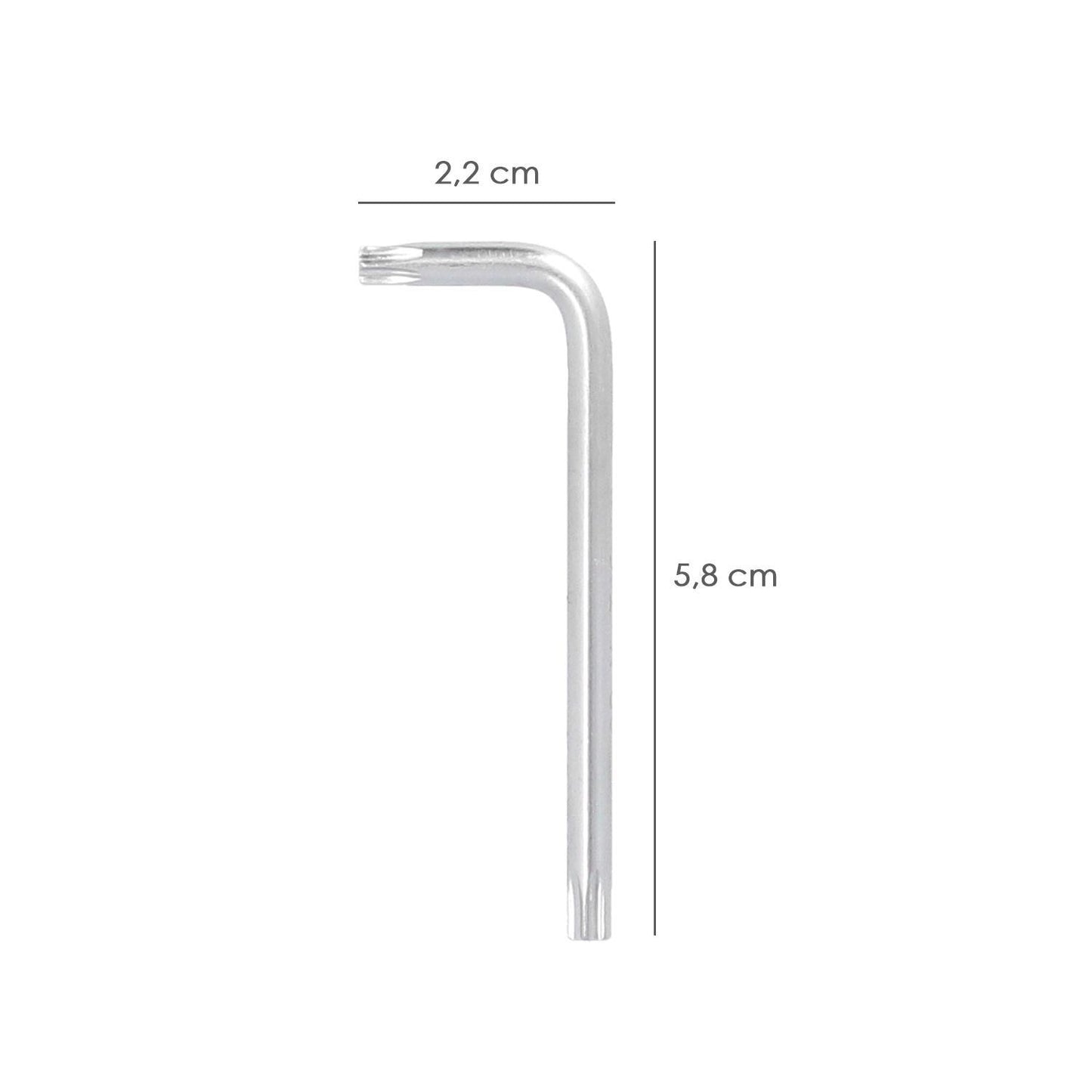 Llave Torx Inviolable Standar Acero Cromo Vanadio Profesional T20 Mm. Llave Estrella, Llave Allen Estrella_1