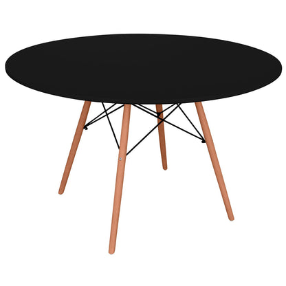 Mesa Redonda De Comedor Estilo Nórdico 74x120cm Thinia Home_0