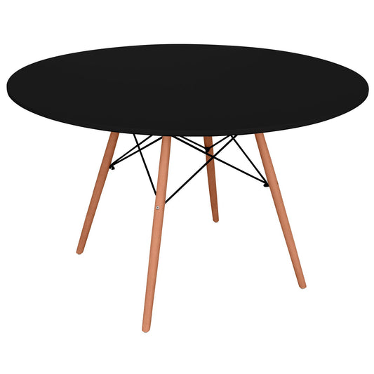 Mesa Redonda De Comedor Estilo Nórdico 74x120cm Thinia Home_0