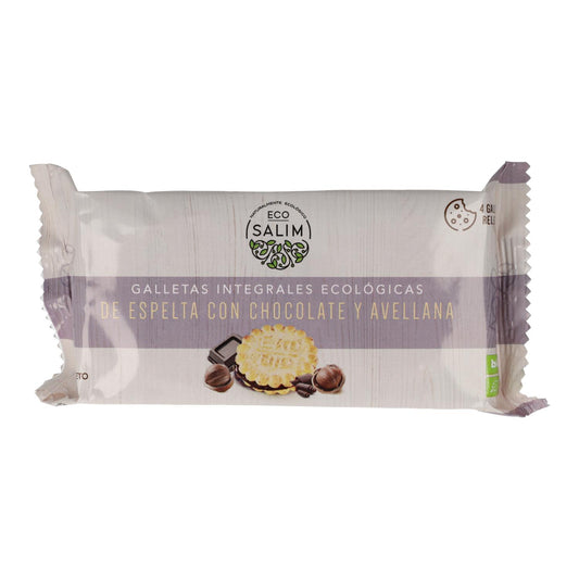 Bolachas de espelta recheadas com chocolate Eco-Salim, 80 g
