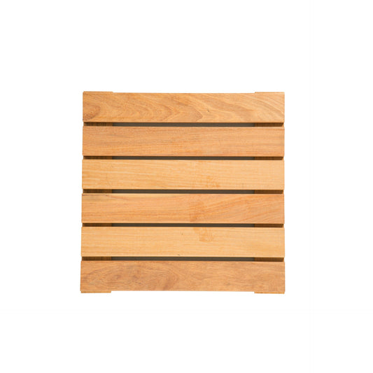 Embalagem de 4 peças de madeira tropical Dioco 60 x 60