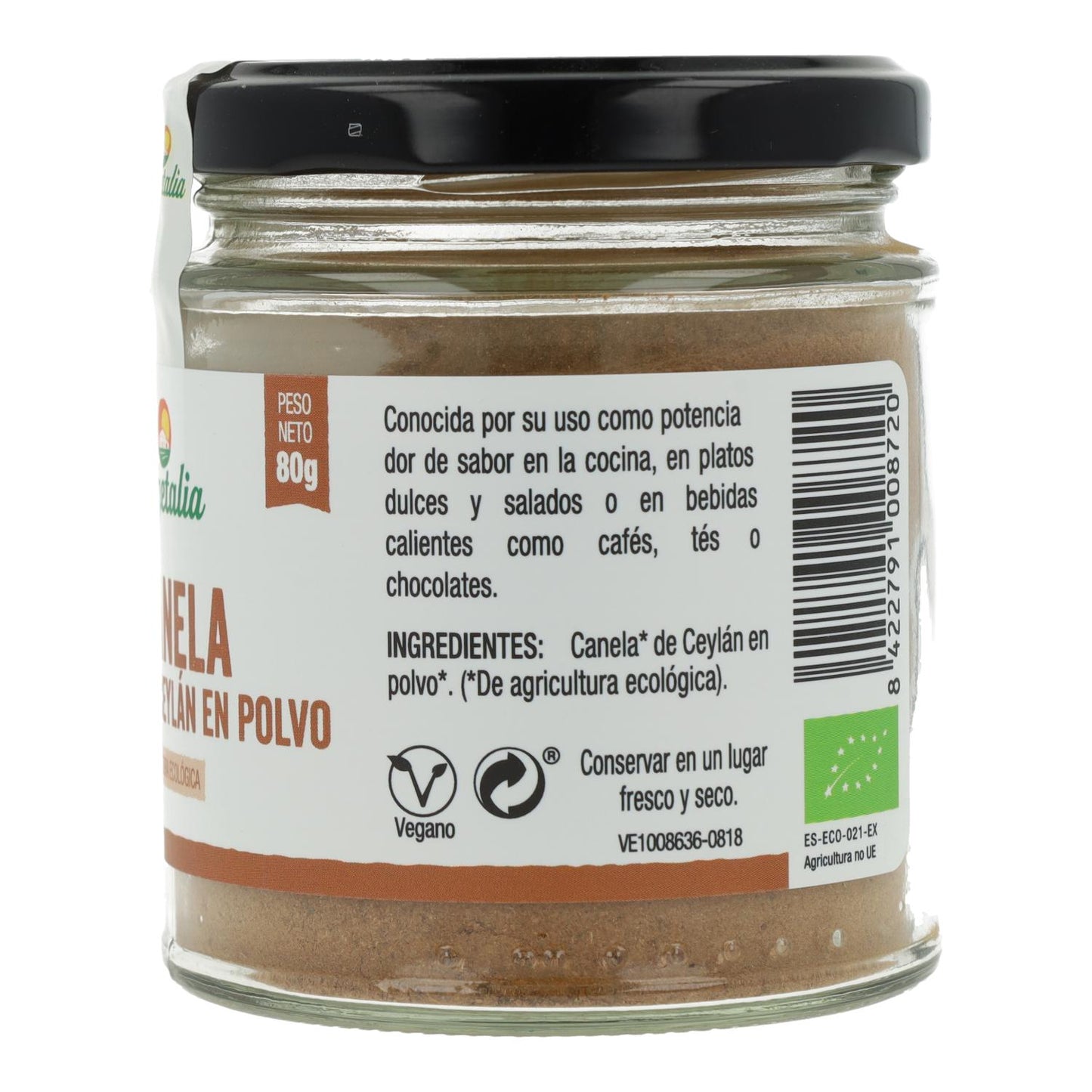 Canela do Ceilão em pó Bio Vegetalia 80 g 