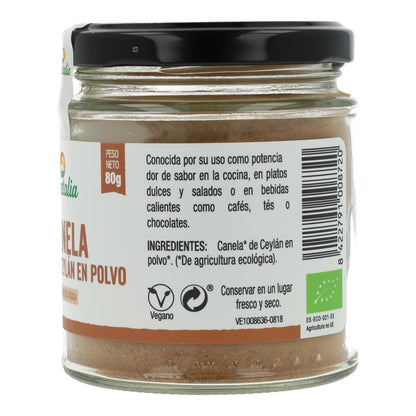 Canela do Ceilão em pó Bio Vegetalia 80 g 