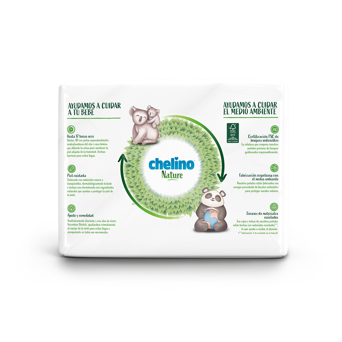 Pack 6x Pañales T4 9-15 kg Chelino Nature 34 unidades
