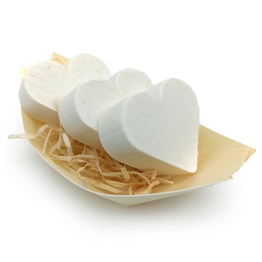 80 Jabones Aromáticos Con Forma De Corazón - Detalle Para Invitados De Eventos - Jabón Glicerina Con Aroma A Coco_3