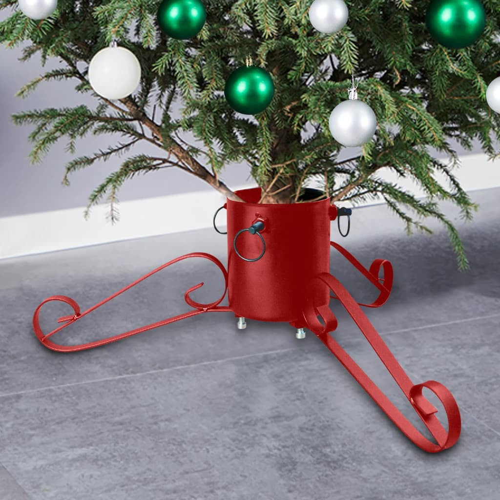 Vidaxl Soporte Para Árbol De Navidad Rojo 58x58x21 Cm_1
