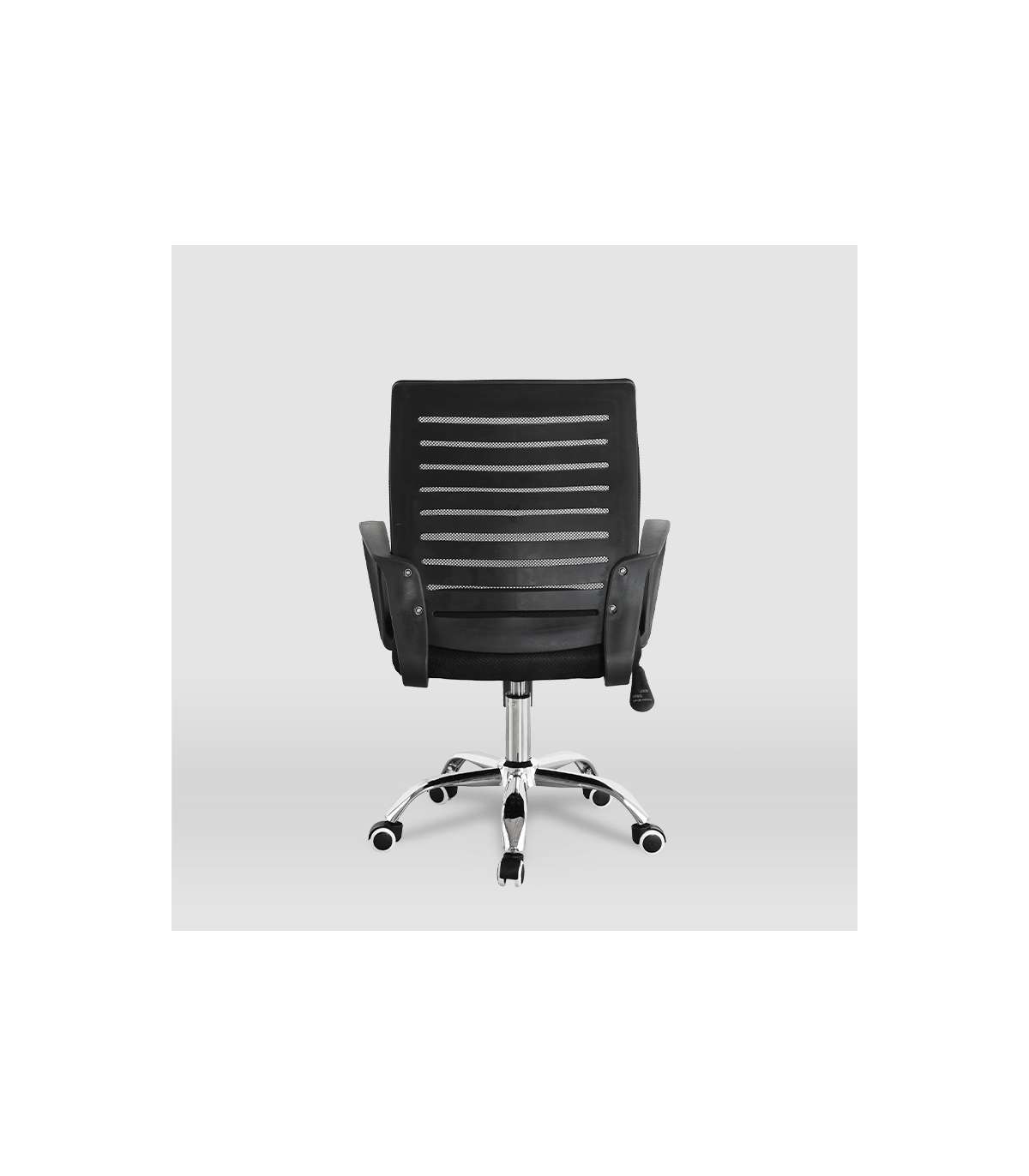 Silla Despacho Giratoria Emma Tapizada En Tejido Transpirable Negro, 92/102cm(alto) 61cm(a_2