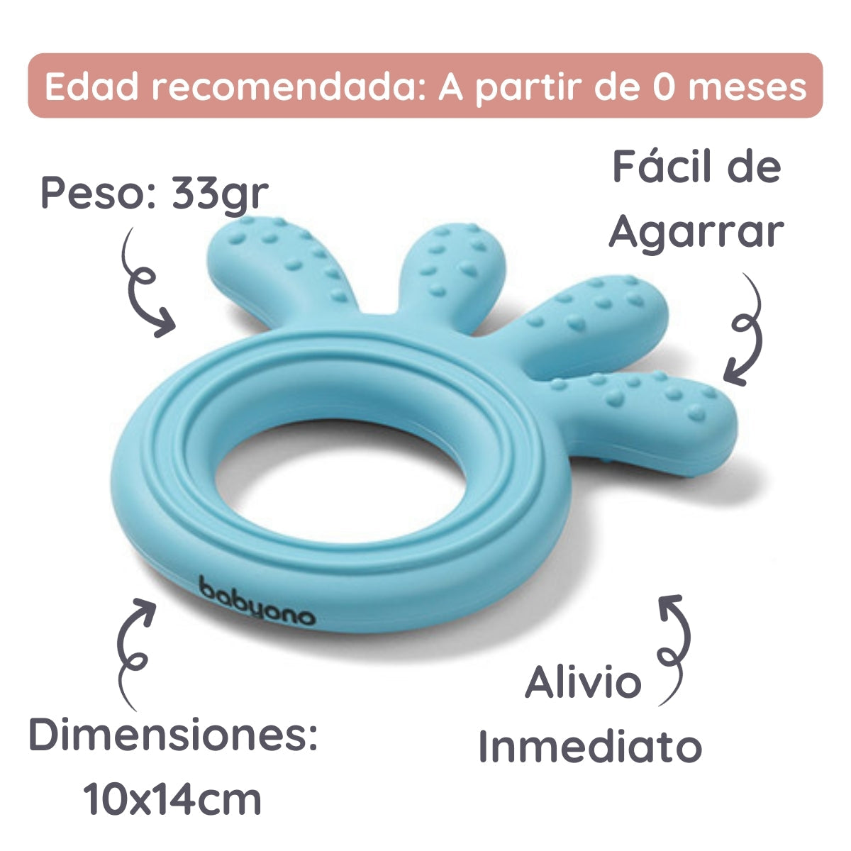 Pulpito Mordedor Texturas De Silicona Azul_1