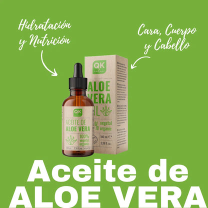 QKnatur - Aceite De Aloe Vera - Puro Y Orgánico - 100 ML - Cuidado Para Rostro, Cuerpo, Cabello Y Contorno De Ojos_5