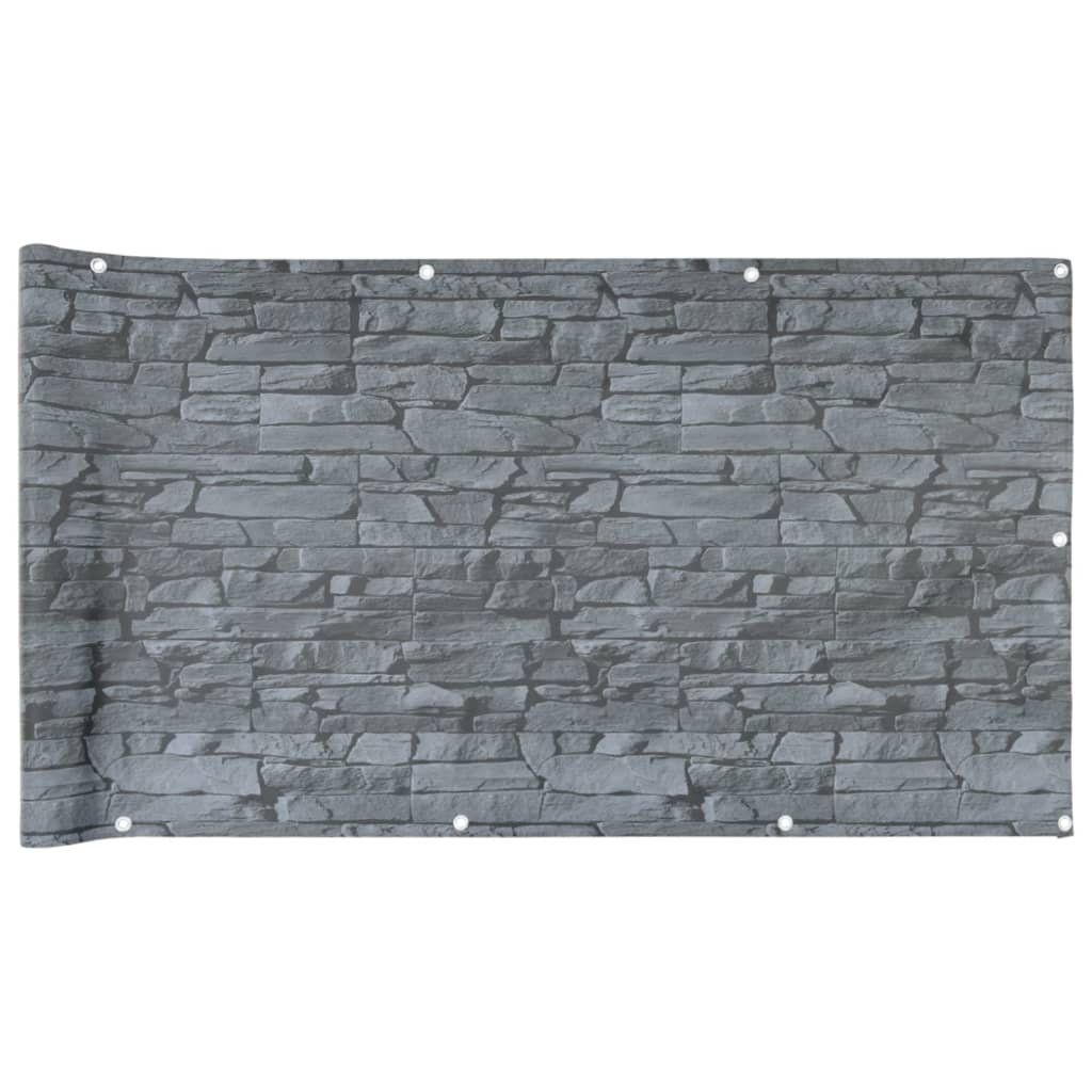 Pantalla De Privacidad De Balcón Pvc Look Piedra Gris 700x120cm / Vetonek_2