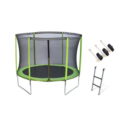 Cama Elastica Masgames Force 244 Con Red Protectora, Escalera Y Anclajes._1