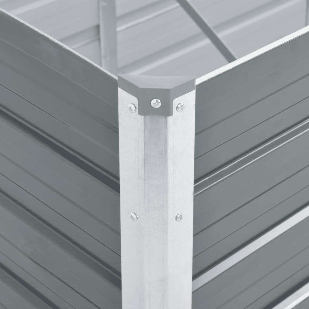 Arriate De Jardín De Acero Galvanizado Gris 240x80x45 Cm_5
