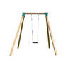 Masgames Karai Deluxe Adult Square Wooden Single Swing With Ropes (Baloiço quadrado de madeira para adultos com cordas).