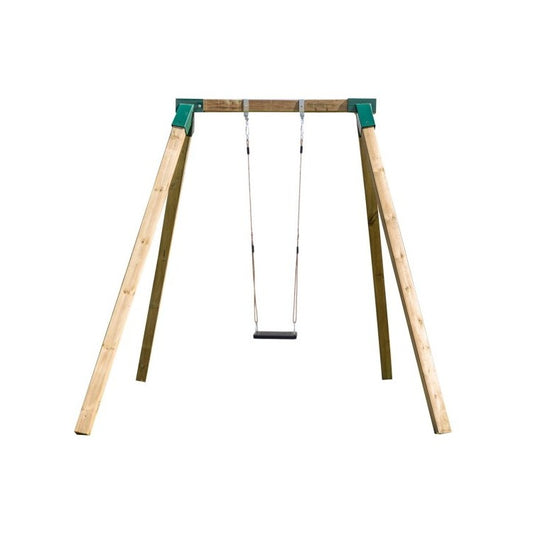 Columpio Individual De Madera Cuadrada Masgames Karai Deluxe Adultos Con Cuerdas._0