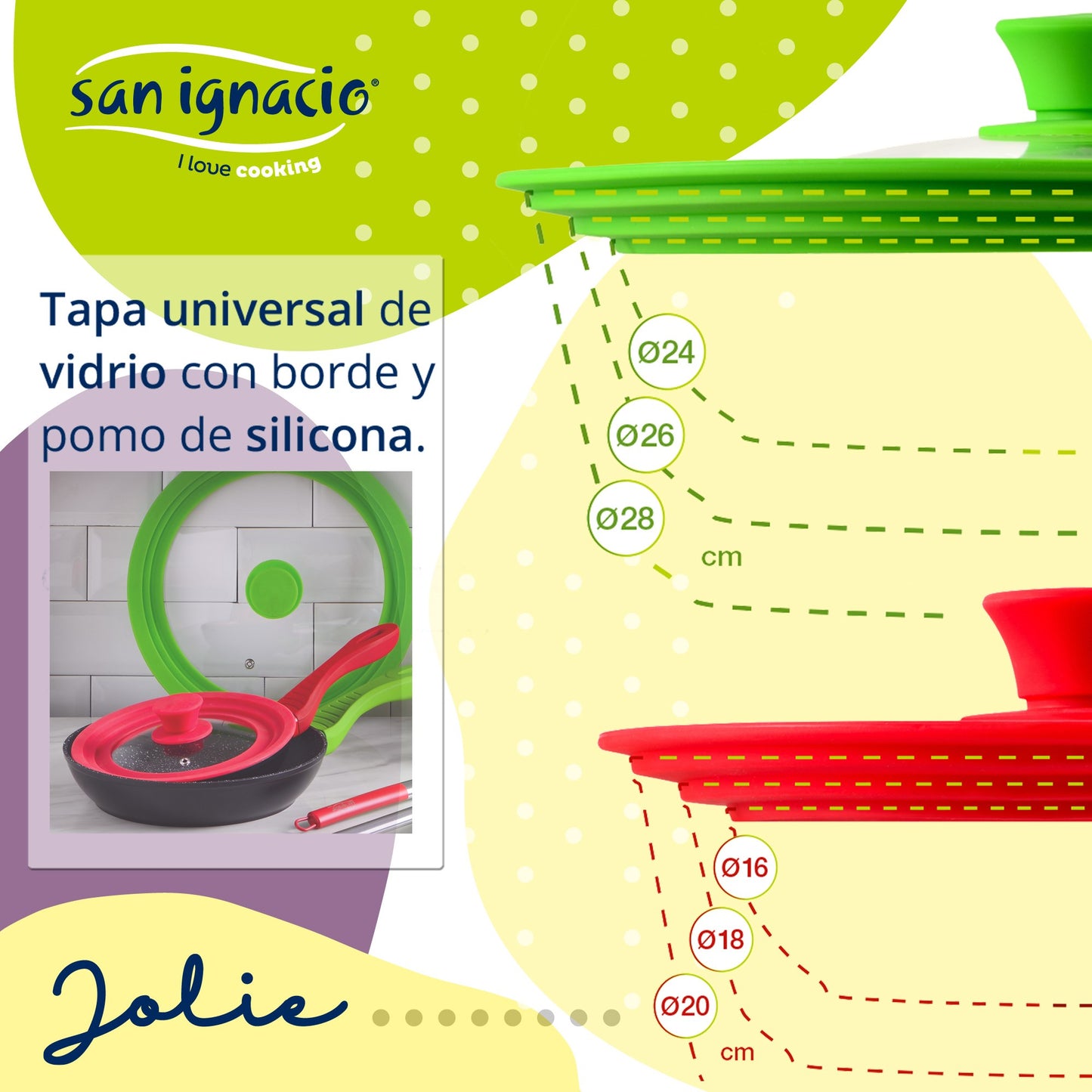 Pack 2 Tapas Universales De Vidrio En Color Rojo Y Verde_3